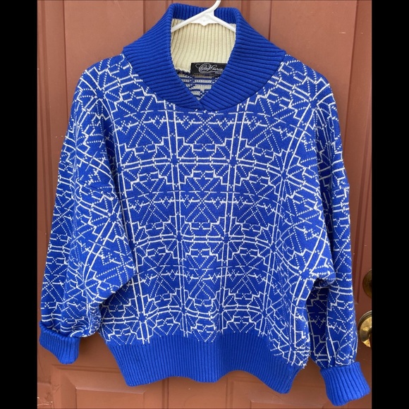Vintage Sweaters - Vintage Chunky Sweater Rad 70s 80s Ski Snowboard